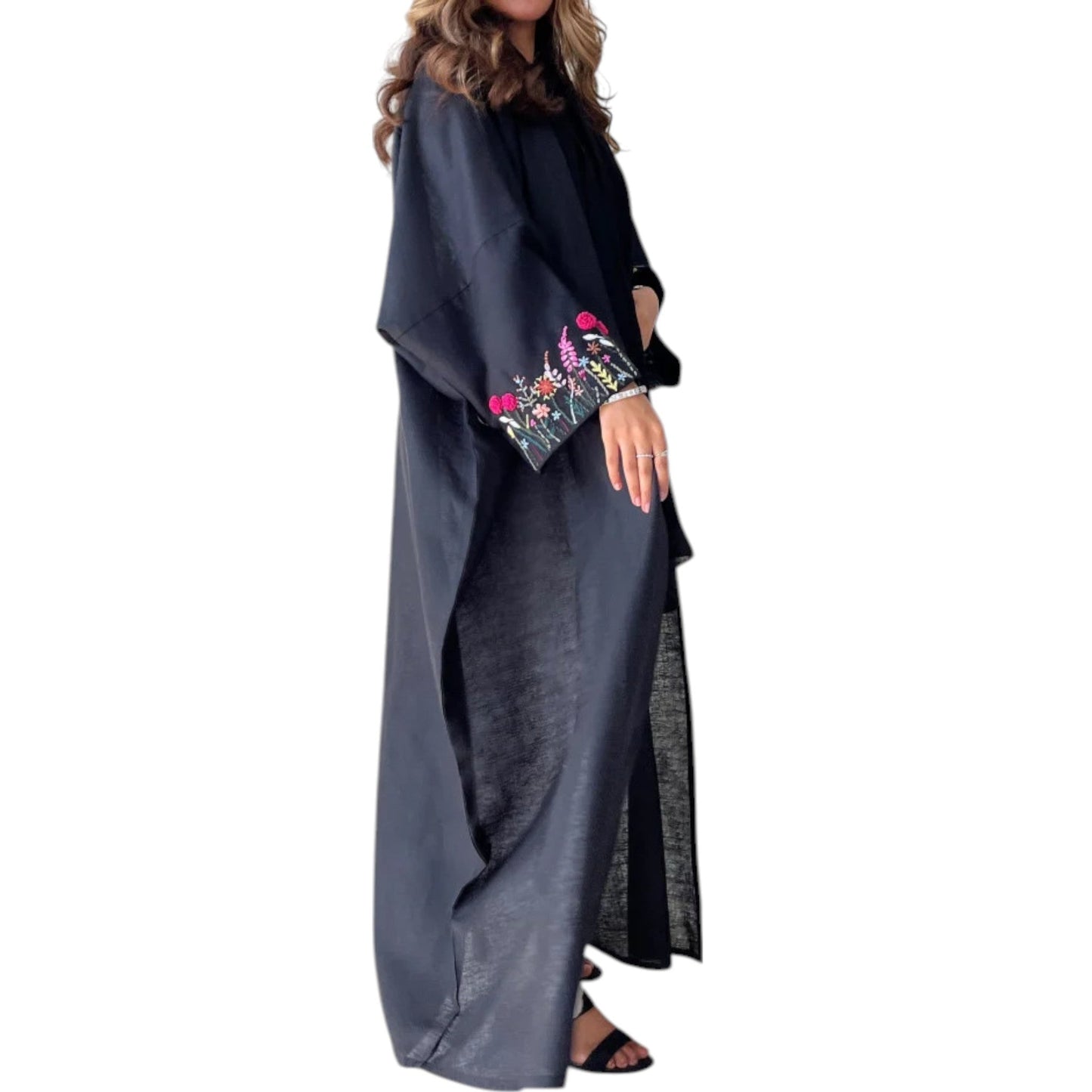 SHE fekete hímzett abaya