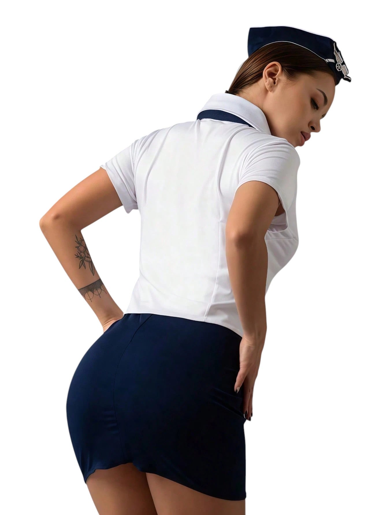 SHE kék stewardess jelmez
