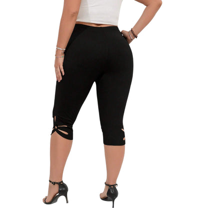 SHE fekete kivágott leggings