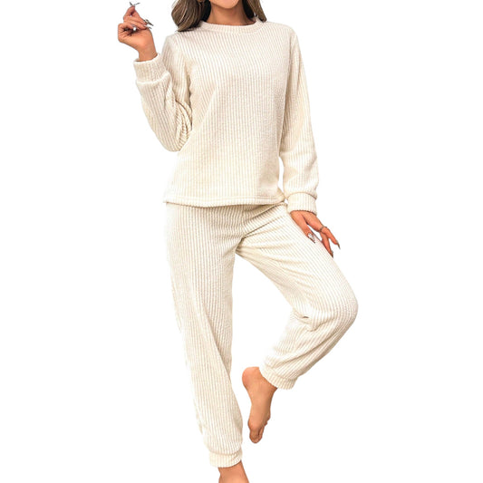 SHE vajszínű kötött loungewear szett