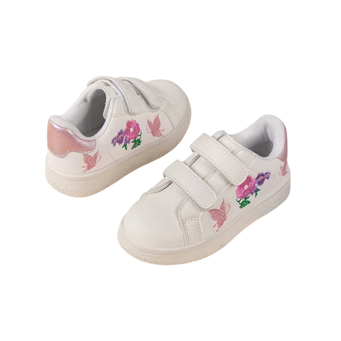 SHE fehér hímzett tépőzáras sneaker