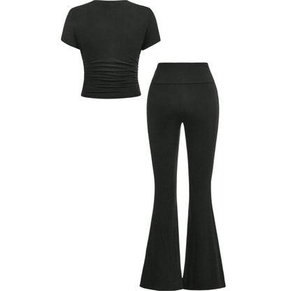 SHE fekete bordázott szett