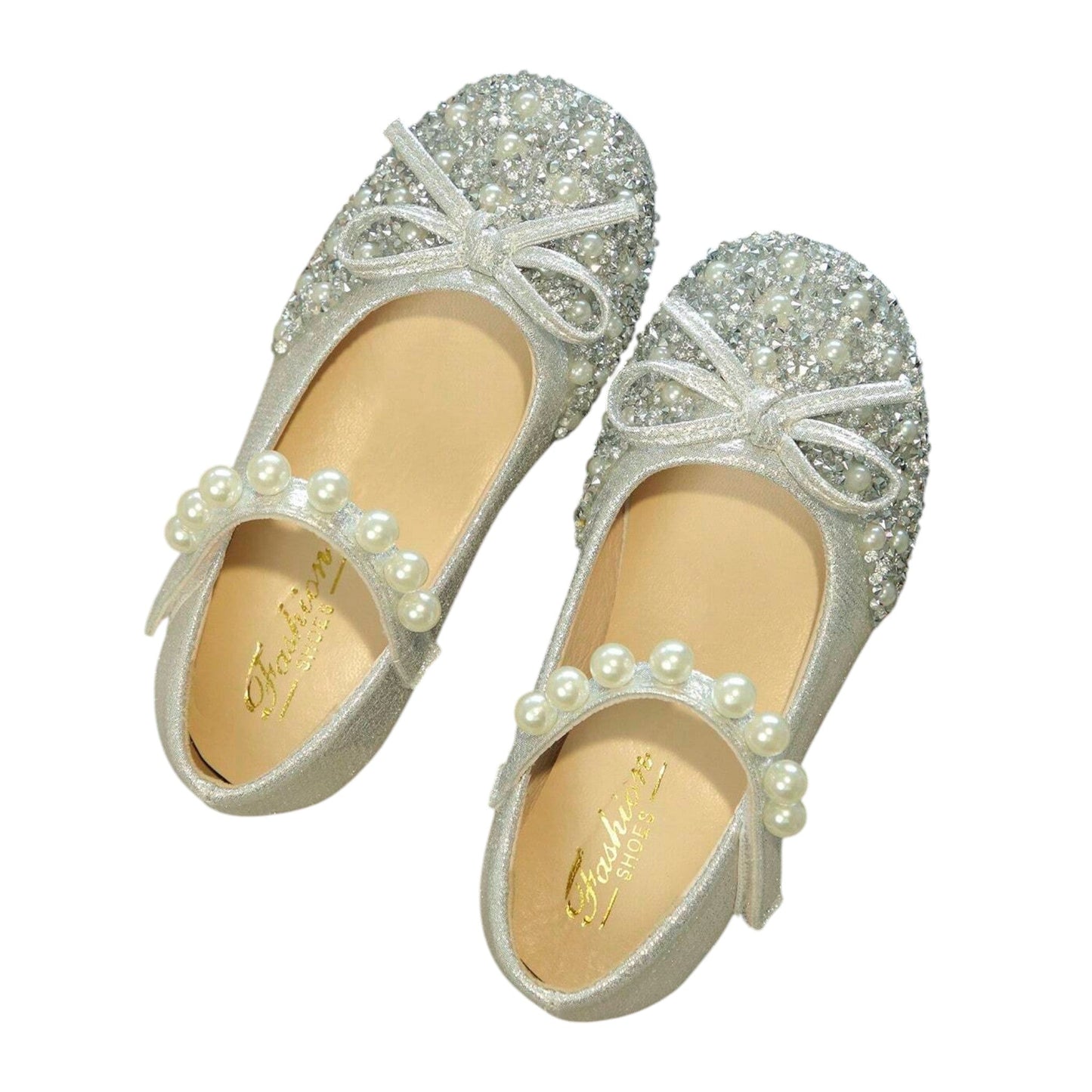 SHE ezüst glitteres gyerek cipő