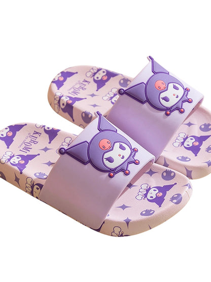 SHE lila Kuromi mintás papucs