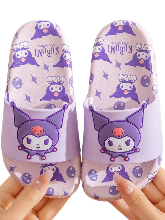 SHE lila Kuromi mintás papucs