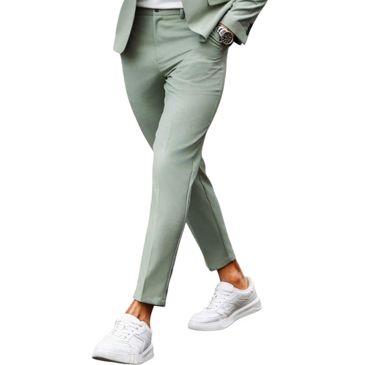 SHE világoszöld slim fit öltönynadrág