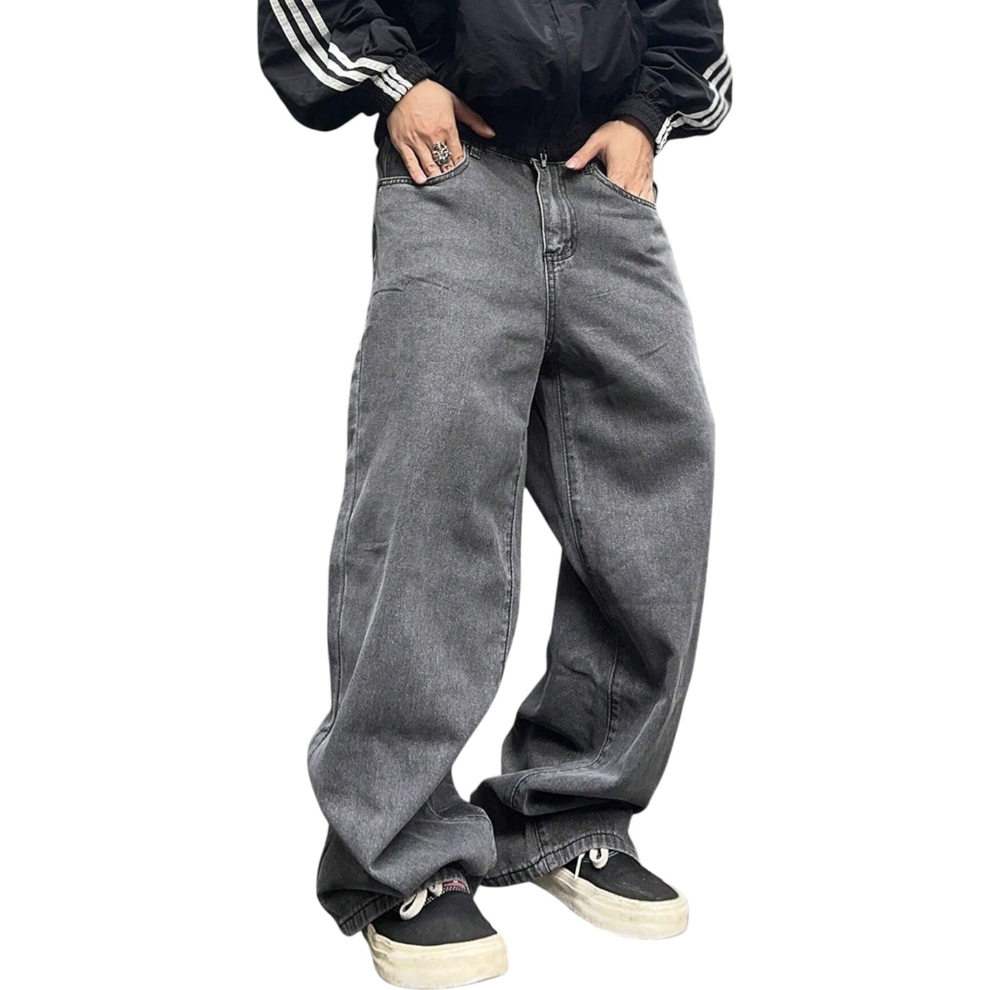 SHE szürke baggy farmer nadrág