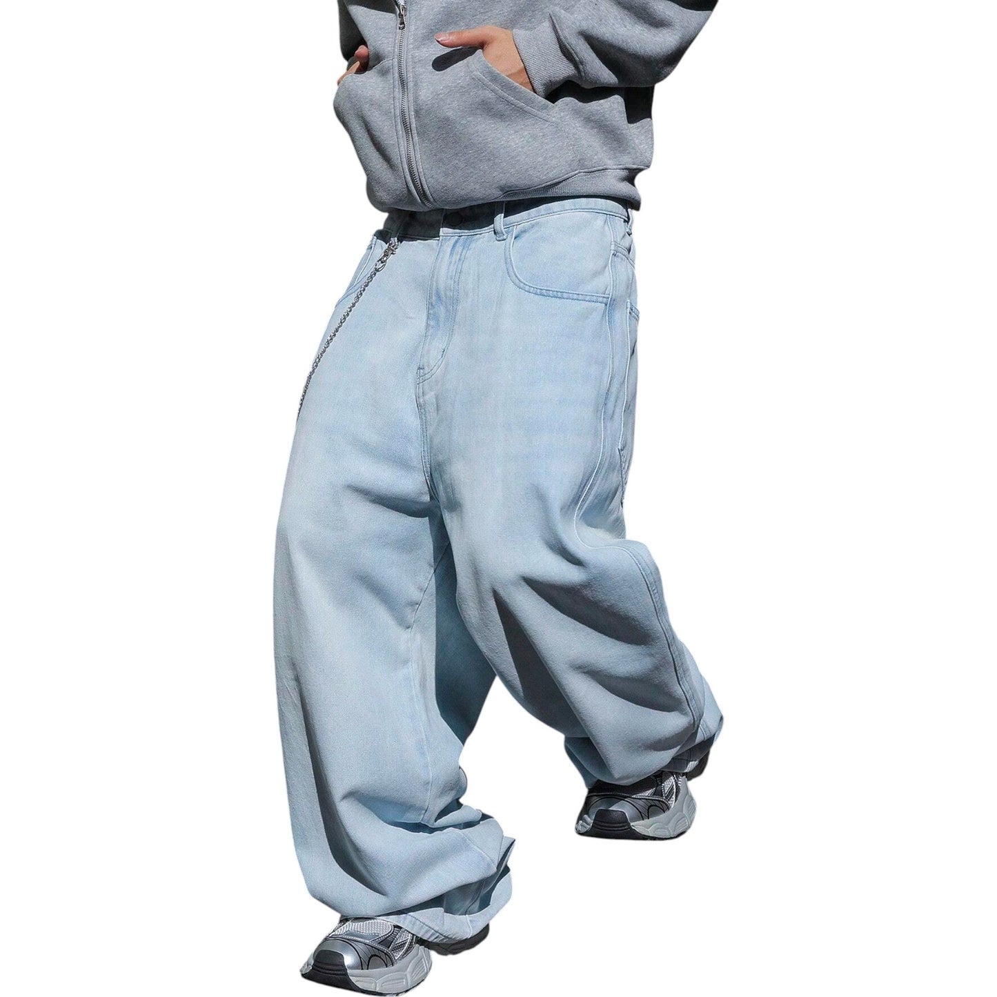 SHE világoskék baggy farmer nadrág