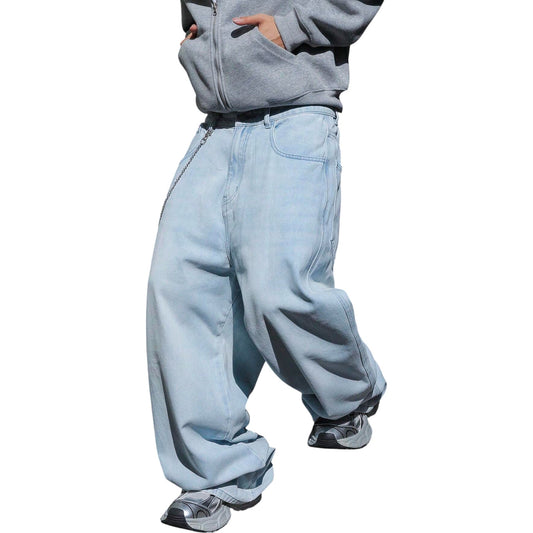 SHE világoskék baggy farmer nadrág