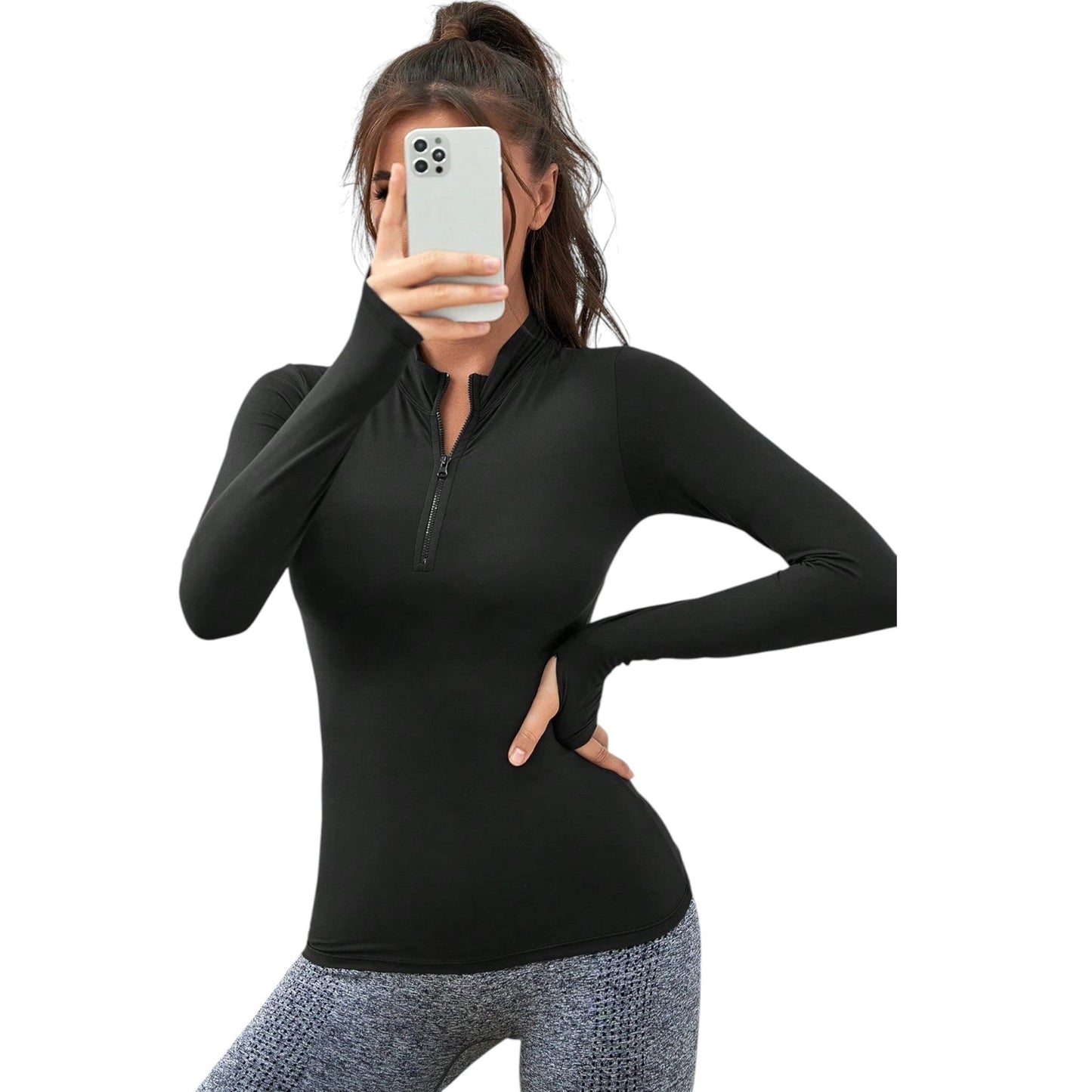 SHE fekete sport felső