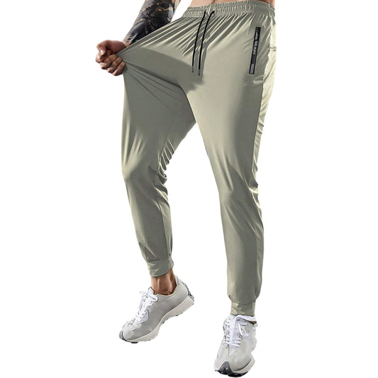 SHE khaki könnyű jogger nadrág