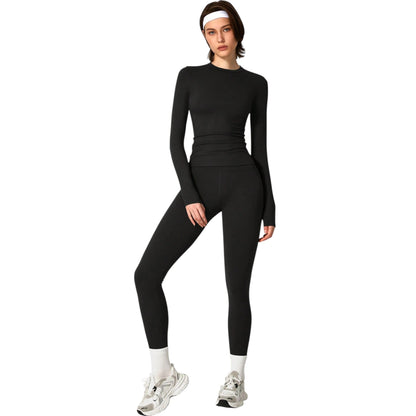 SHE fekete varrás nélküli sport szett