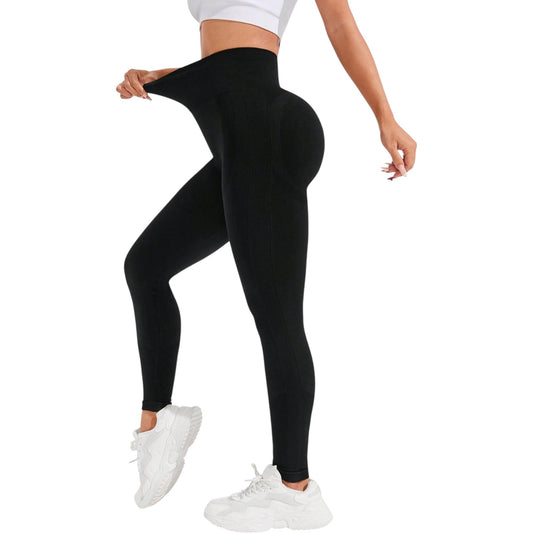 SHE fekete varrás nélküli leggings