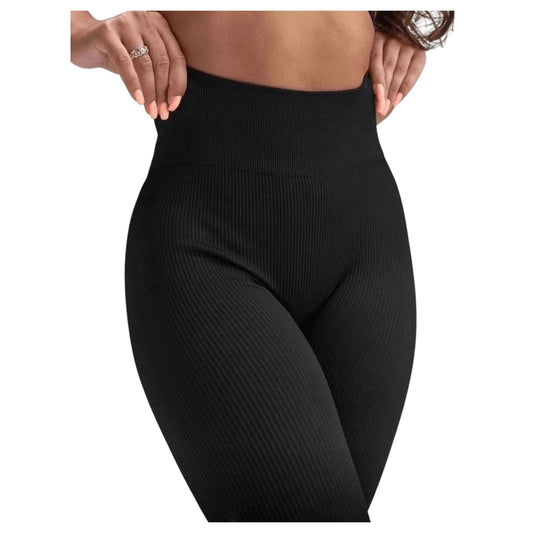 SHE fekete bordás leggings