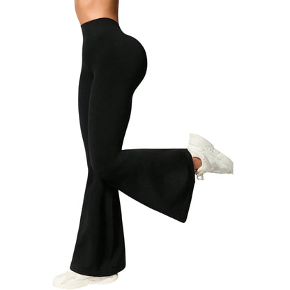 SHE fekete varrás nélküli bővülő leggings