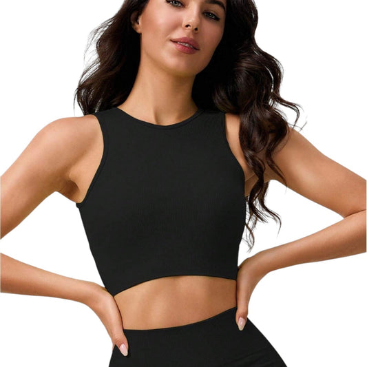 SHE fekete crop top