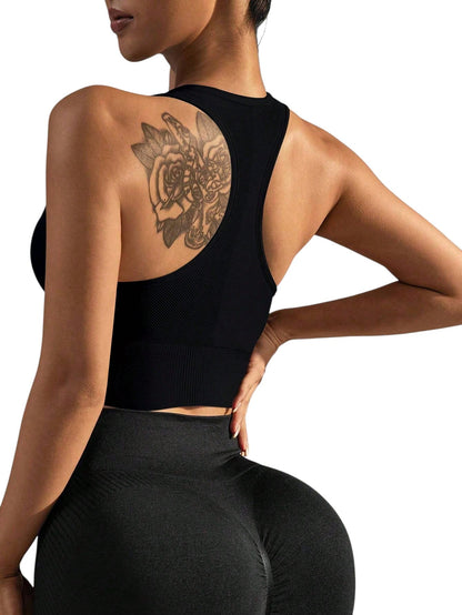 SHE fekete racerback sportmelltartó