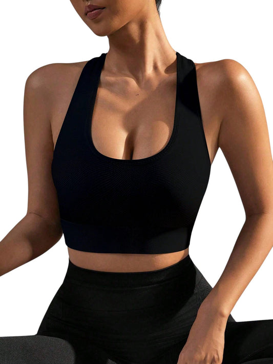 SHE fekete racerback sportmelltartó