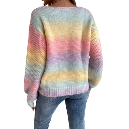 SHE ombre kötött pulóver