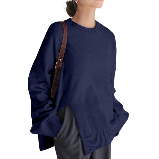 SHE sötétkék kötött pulóver