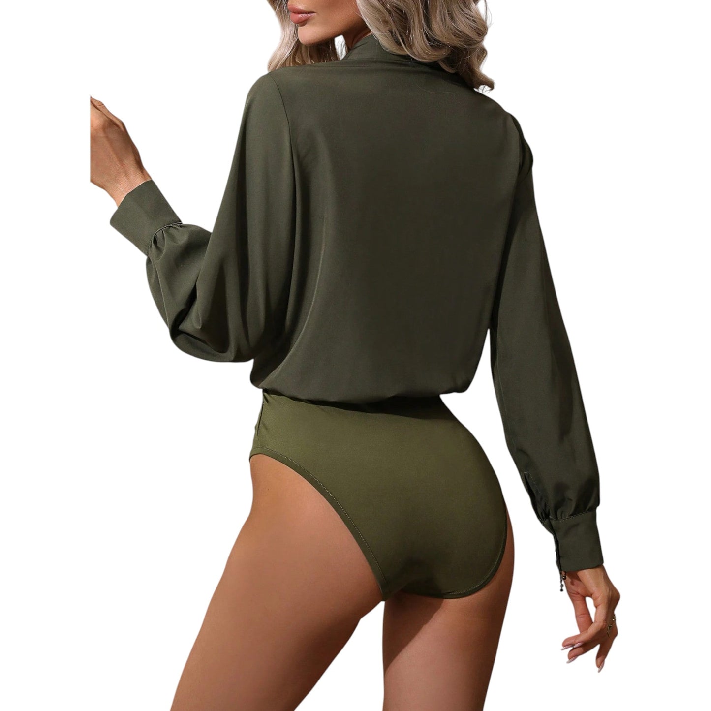 SHE olívazöld body