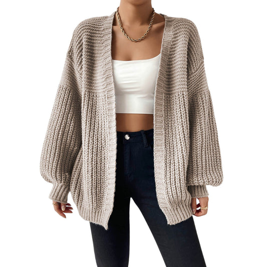 SHE bézs túlméretezett kötött kardigán