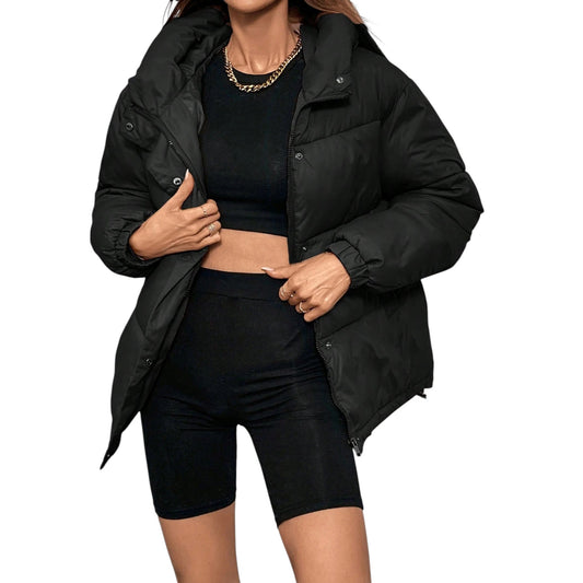 SHE fekete puffer dzseki