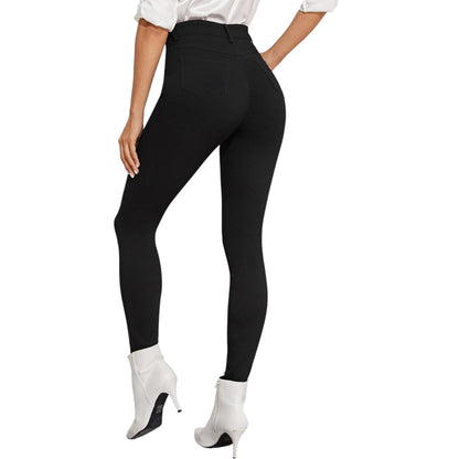 SHE fekete magas derekú skinny nadrág