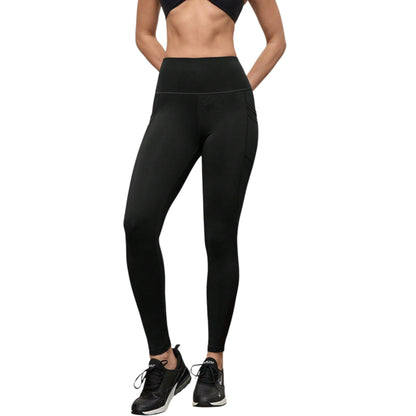 SHE fekete magas derekú zsebes leggings