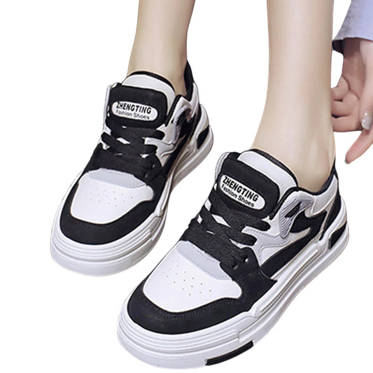 SHE fekete fehér colorblock sportcipő