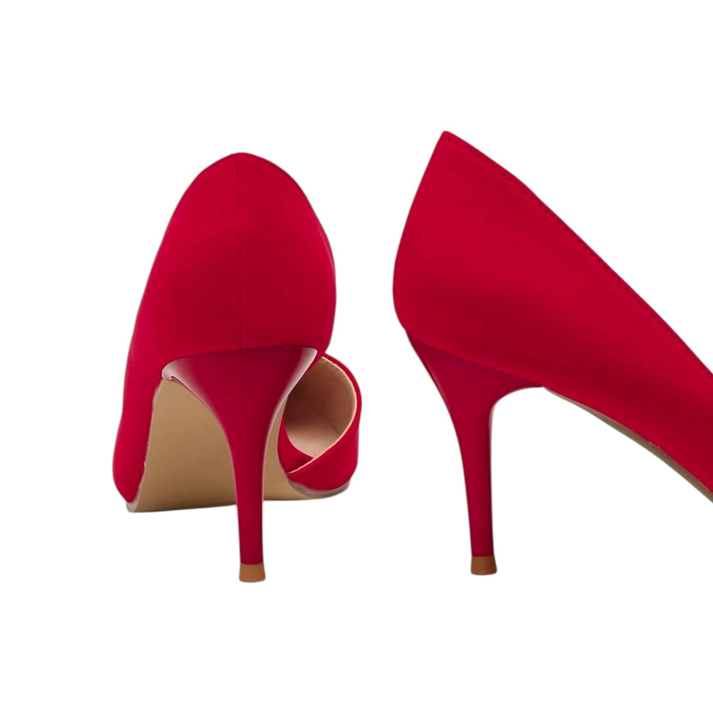 SHE piros d'orsay magas sarkú magassarkú cipő