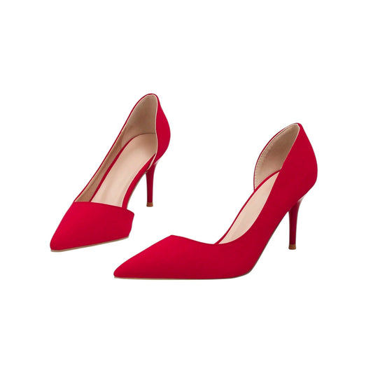 SHE piros d'orsay magas sarkú magassarkú cipő