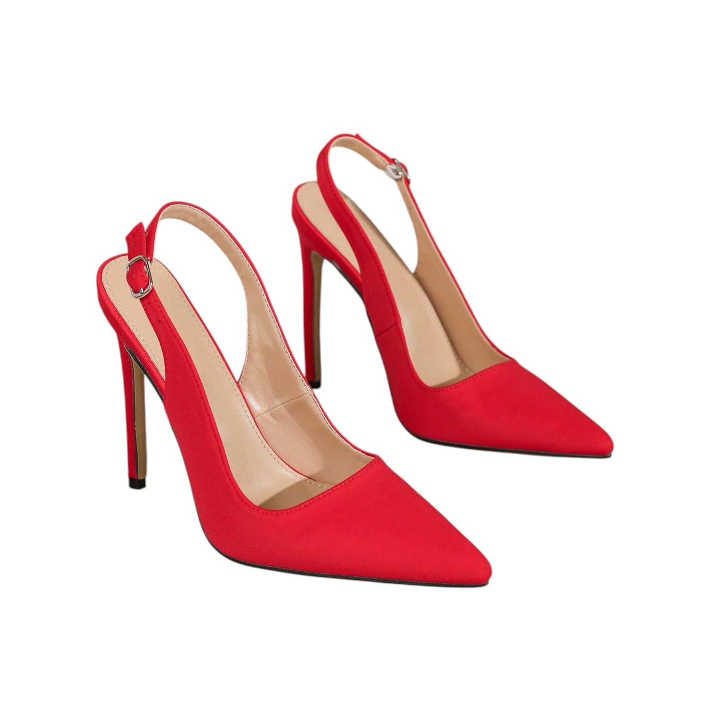 SHE piros slingback magas sarkú magassarkú cipő