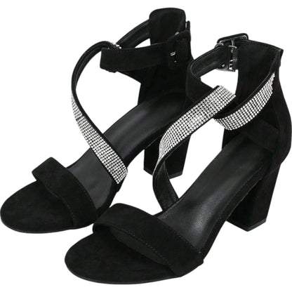 SHE fekete köves platform szandál