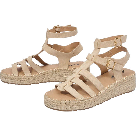 SHE bézs gladiátor platform szandál