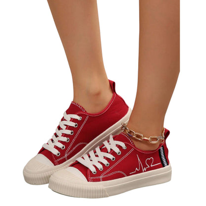 SHE piros vászon sneaker