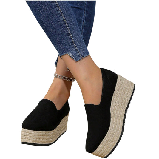 SHE fekete telitalpú espadrille