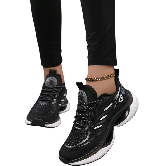 SHE fekete vastag talpú sportcipő