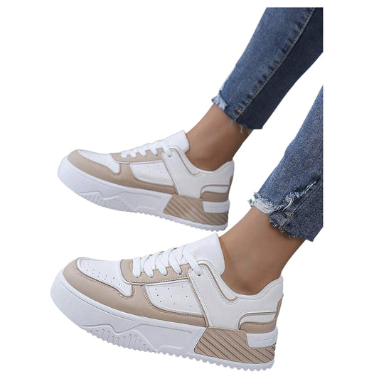 SHE patchwork platform sneaker