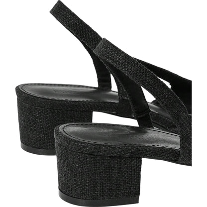 SHE fekete slingback szandál