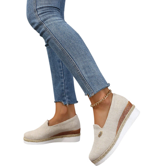 SHE drapp éktalpú bebújós loafer
