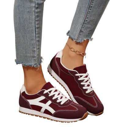 SHE bordó fűzős sneaker