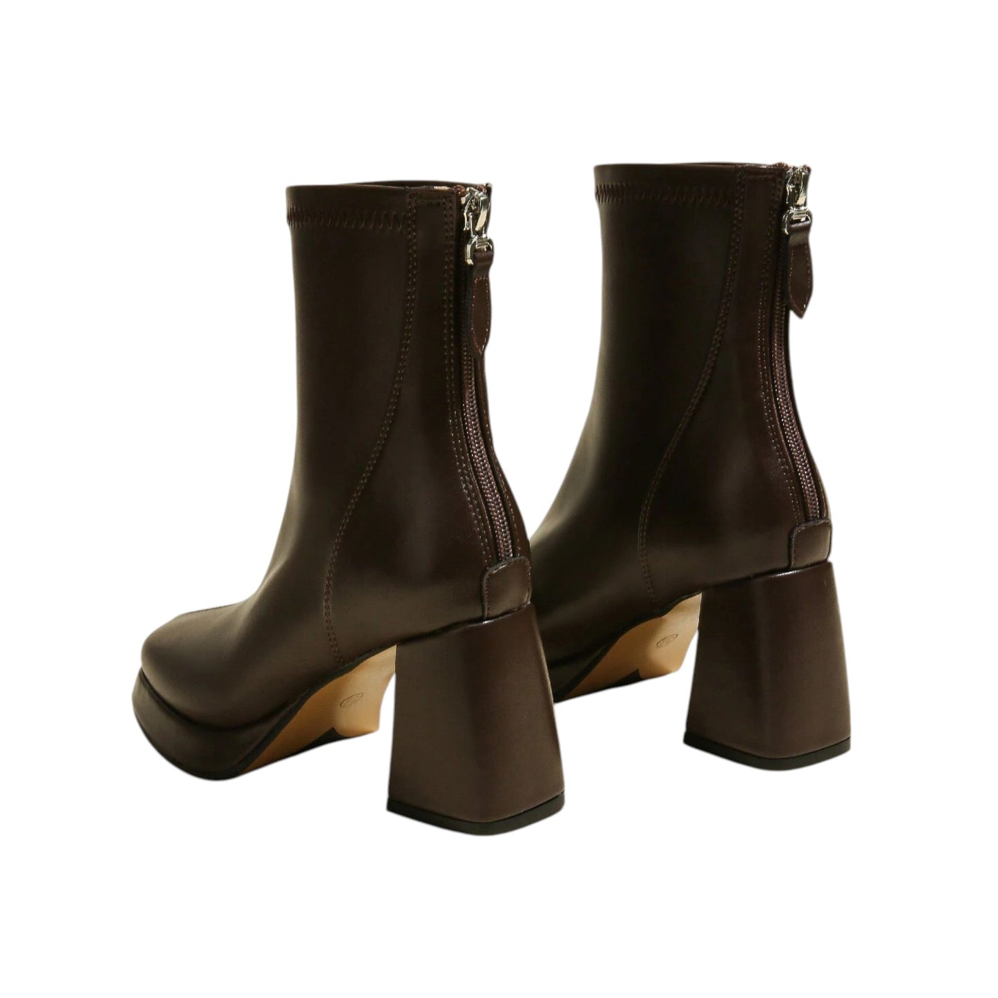 SHE barna négyzet orrú bokacsizma