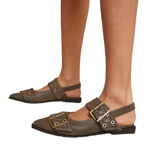 SHE barna csatos slingback