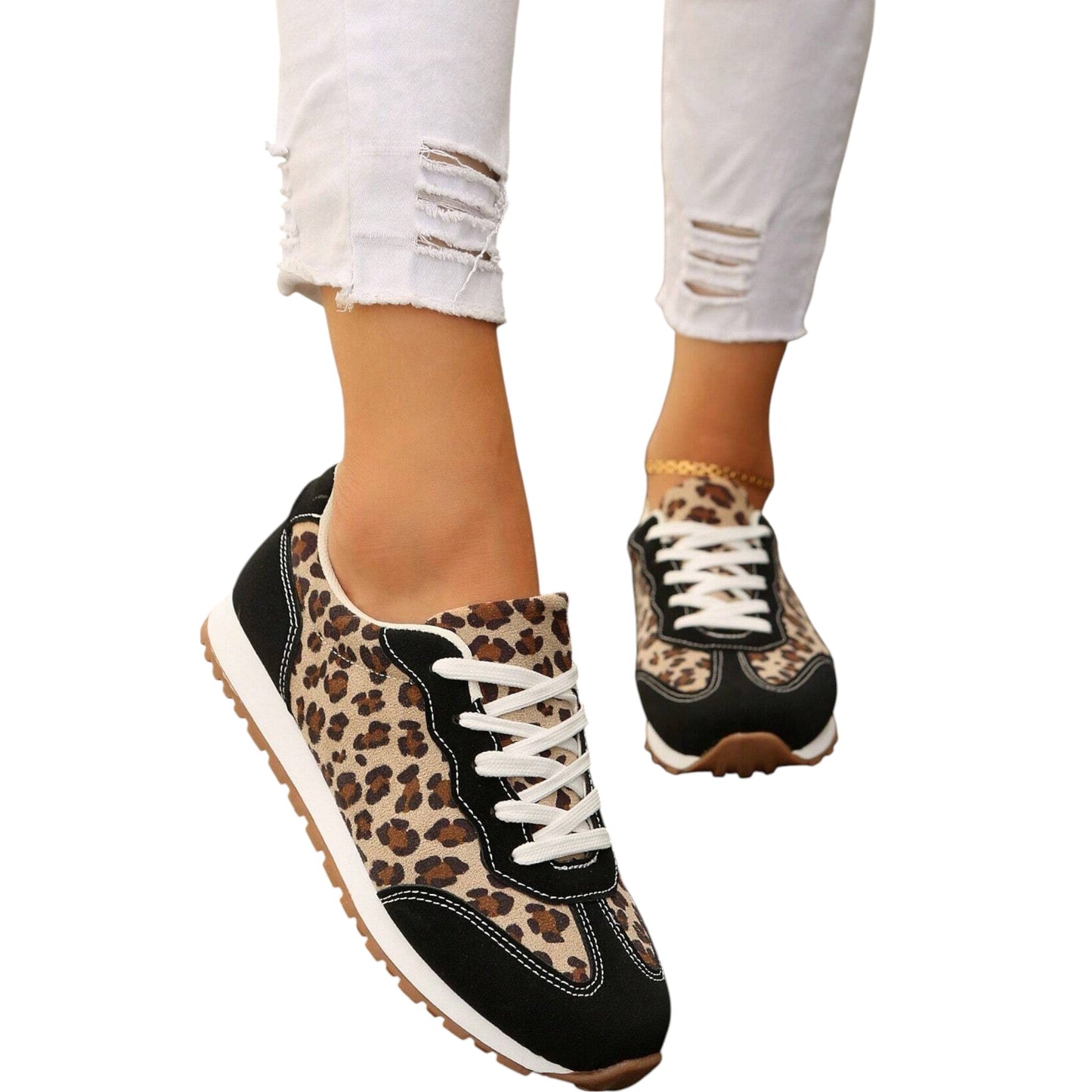 SHE leopárd mintás sportcipő