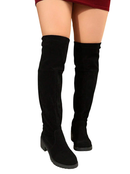 SHE fekete térd fölé érő csizma