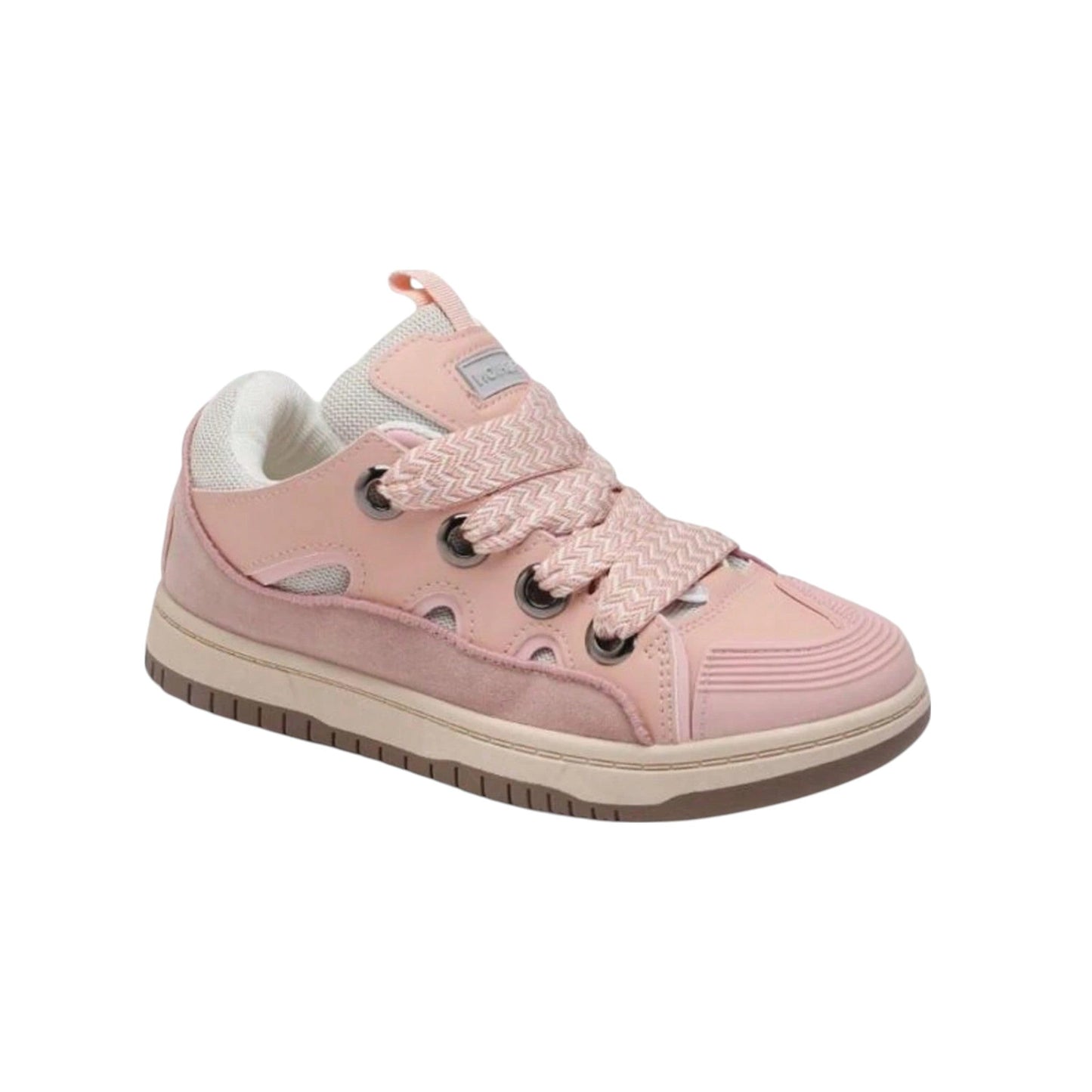 SHE rózsaszín fűzős sportcipő