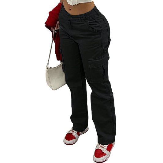 SHE fekete cargo nadrág