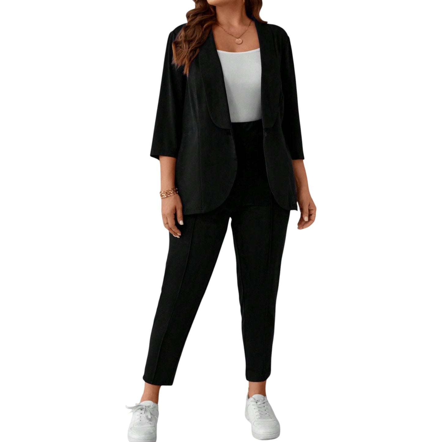 SHE fekete felső és nadrág szett