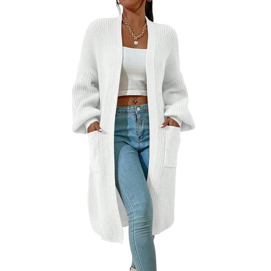 SHE fehér hosszú kötött kardigán